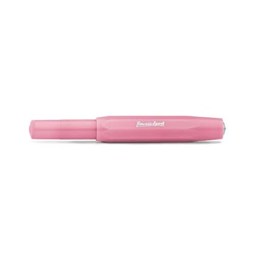 Kaweco Frosted Sport Premium Fountain Pen Luxury for Ink Cartridges with Steel Nib I Sport Fountain Pen Blush Pitaya Nib Width B (Wide)