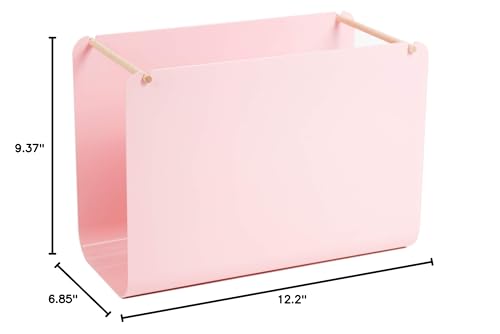 U Brands, Arc Desktop File Organizer, Metal, Pink, 3550A02-04