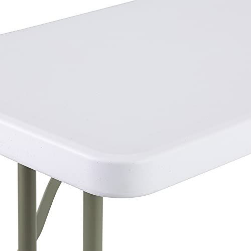Norwood 8' Indoor/Outdoor Folding Training Table, White, 96" L x 18" W x 29" H