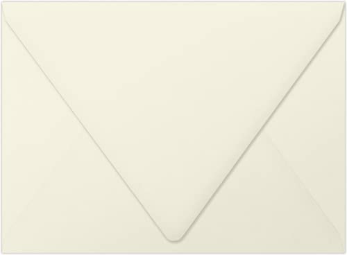 LUXPaper A7 Natural Contour Flap Invitation Envelopes, 5 1/4" x 7 1/4", 70lb, Pack of 50