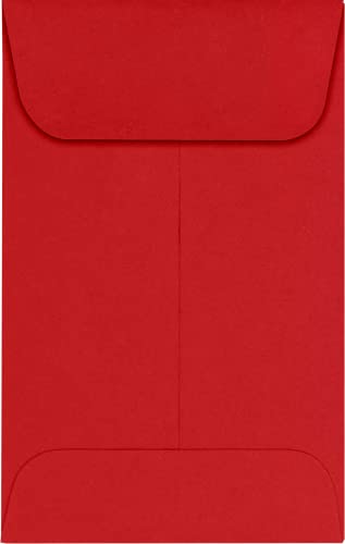 LUXPaper Coin Envelopes Ruby Red 2 1/4 x 3 1/2 Inch 50 Pack