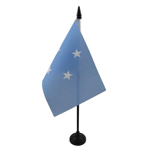 Micronesia Table Flag 4x6 Inch Polyester with Plastic Base - AZ FLAG