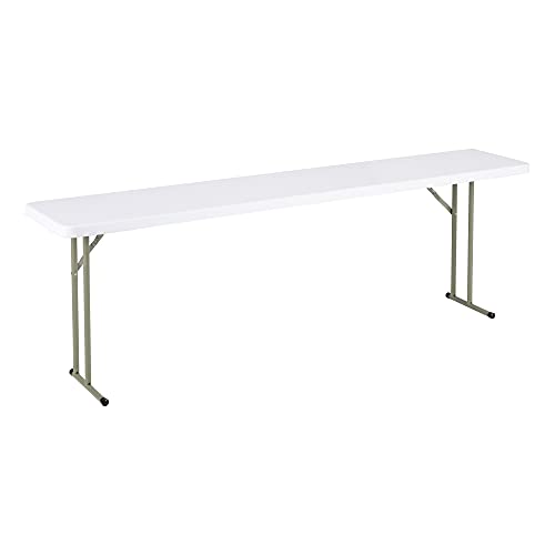 Norwood 8' Indoor/Outdoor Folding Training Table, White, 96" L x 18" W x 29" H