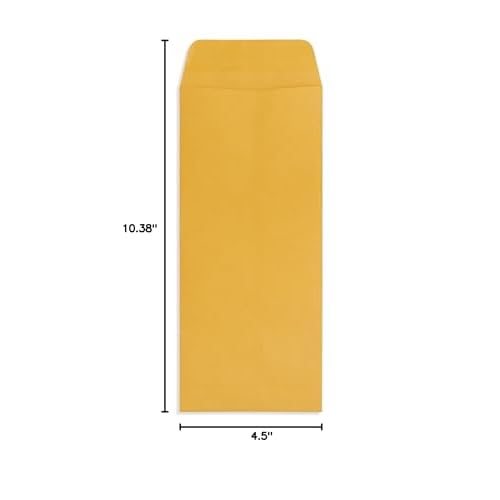 500 Cashier Deposit Report Envelopes, Daily Cash Envelopes for Small Business, Retailers and Restaurants, 24lb Brown Kraft