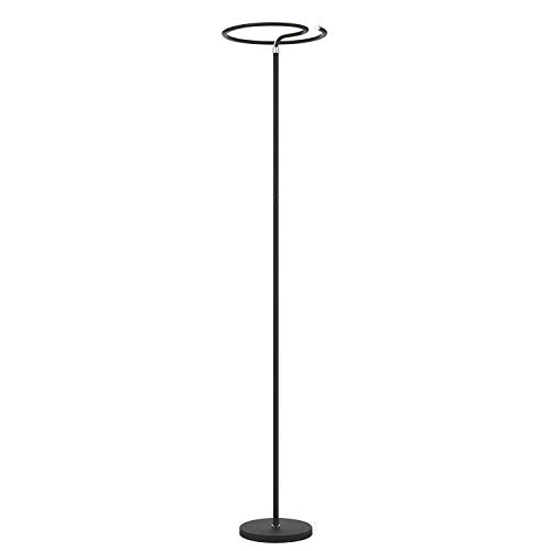 Floor Lamp LED Modern Torchiere 3 Color Temperatures Super Bright Floor Lamps Tall Stand Pole Light Soft Touch Control Child Pet Safe Living Room Bedroom Office Black