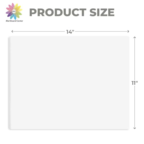 Mat Board Center, Pack of 5, 11X14 Foam Boards, Acid Free White Foam Core Boards for Mounting, Crafts, Display, Presentation and Projects, 1/8'' Thick