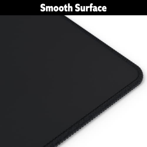 Giga Size Gaming Mouse Pad - Anti Slip Rubber Base - Stitched Edges - Large Desk Mat - 60" x 30" x 0.16" (Giga, All Black/No Logo)