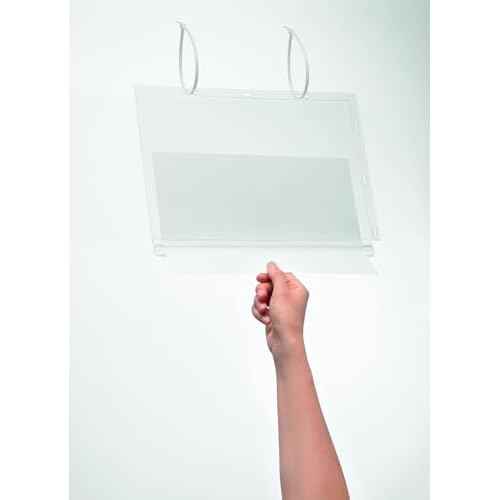 Durable Water-Resistant Sign Holder Pockets with Cable Ties - Letter Size 8.3" x 11.7" Inches - IPX5 Tested Transparent Document Holders - Perfect for Outdoor Information Displays - Pack of 5