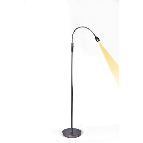 daylight24 Patented Focus Adjustable LED Beam Floor Lamp with Gooseneck for Reading, Crafting or Hobby