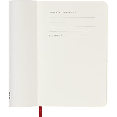 Moleskine Classic 12 Month 2026 Weekly Planner, Soft Cover, Pocket (3.5" x 5.5"), Scarlet Red, 144 pages