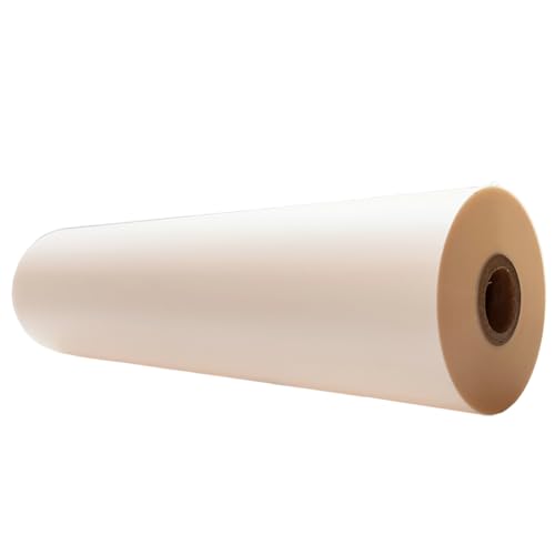 INTBUYING 12.5 in x 656 ft Matte Thermal Laminating Film BOPP Laminating Film Hot Roll Laminating Film, 1" Poly-in Core, 1 mil (28 mic) Thickness, Laminating Sheet Roll for Paper and Photo Laminating