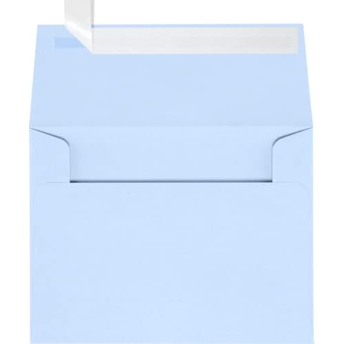 LUXPaper A2 Invitation Envelopes | Peel & Press | 4 3/8" x 5 3/4" | Baby Blue | 80lb. Text | 250 Qty