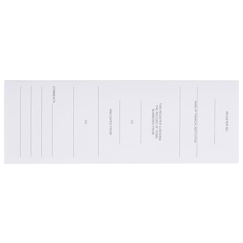 EnDoc Business Check Register Book, 30 Double-Page Ledger Spreads, 8 5/8 x 3 inches, 1-Pack