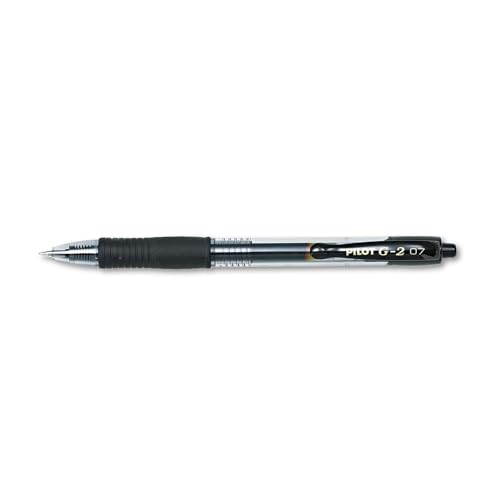 Pilot G2 Premium Gel Roller Pens 0.7, Fine Point Smooth Writing Pens Black, Pack of 12