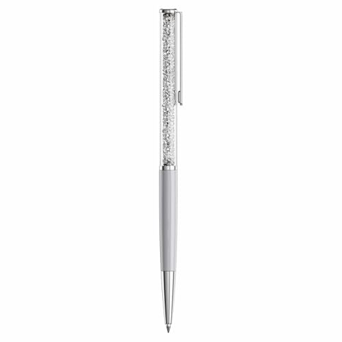 Swarovski Crystalline Silk ballpoint pen, White, White lacquered, Chrome Plated