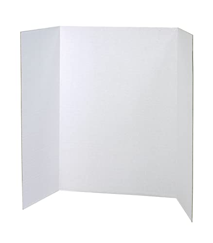 Pacon Presentation Boards 48W x 36H Inches, Pack of 4 – Single Wall White Display Boards for Projects and Fairs
