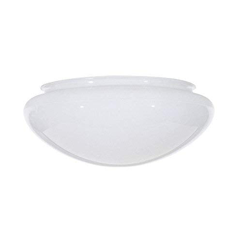 Satco 8 Inch Mushroom Glass Shade White Finish 9.5 Inch Diameter 7-7/8 Inch Fitter 4 Inch Height Replacement Globe Fixture Accessory 50-330