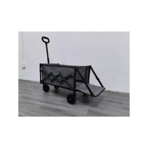 SUNNYFEEL 330lbs Wagons Carts Foldable with Extended Tailgate,Heavy Duty Collapsible Folding Wagon Carts with Wheels,Lightweight Fold Up Wagon Cart for Outdoor Camping Garden Grocery(Black)
