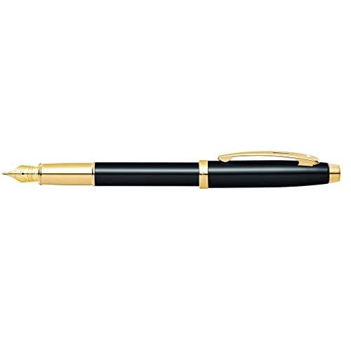 SHEAFFER 100 Black Lacquer Rollerball Pen with Gold-Tone Trim
