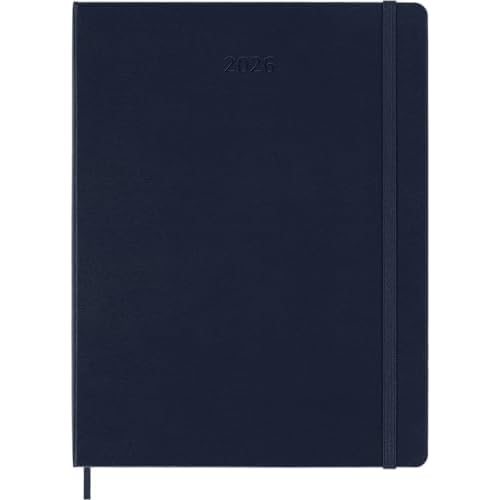 Moleskine Classic 12 Month 2026 Weekly Planner, Hard Cover, XL (7.5" x 9.75"), Sapphire Blue, 144 pages
