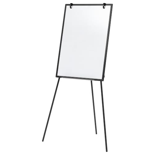 Black Magnetic Whiteboard Easel with Adjustable Tripod Stand, 28"W x 65.4"H