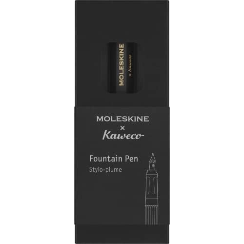 Moleskine x Kaweco, Fountain Pen, Medium Nib, Black with Blue Ink