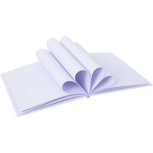 24 Count Blank Hardcover Books for Kids to Write Stories 6x8 inch Hardcover Blank Sketchbooks Journal -Unlined Page Make Your Own Book for Christmas Gifts (18 Sheets / 36 Pages, White)