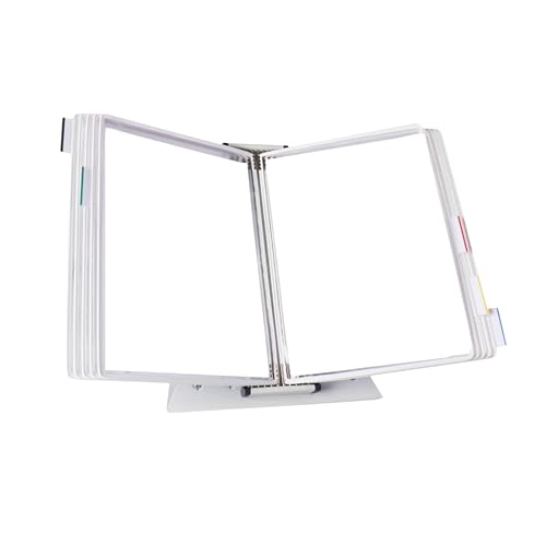 Tarifold Desktop Reference Display System 10 Pockets White, Expandable Organizer
