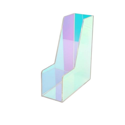 Qianly Acrylic File Holder - Space-Saving Desktop Organizer for Documents & Magazines