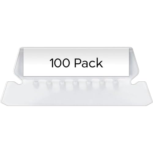 Pendaflex Hanging File Folder Tabs - 100 Sets of File Folder Labels - 2" File Tabs for Hanging Folders with 100 Inserts