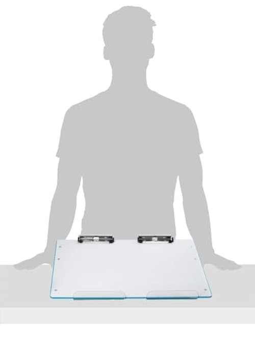 Visual Edge Slant Board for Writing - Adjustable Magnetic Whiteboard & 22° Angle Ergonomic Desk for Reading, Writing, & Drawing for Students, Teachers – Ideal for Posture, Study, & Orientation – Blue