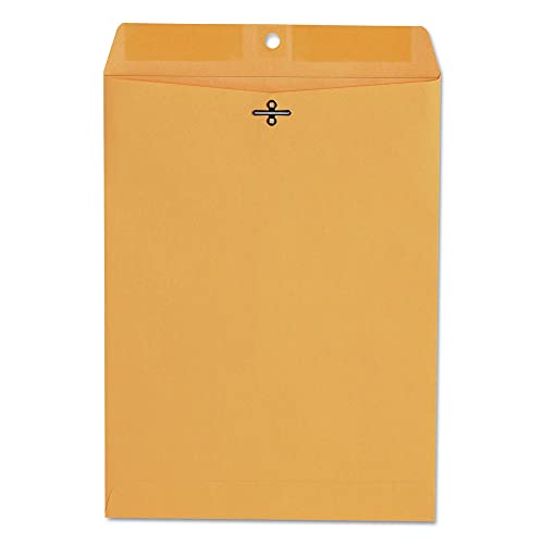 Universal 35264 Kraft Clasp Envelope No. 90 - Side Seam, 9 x 12 Light Brown, 28lb, 100 Pack