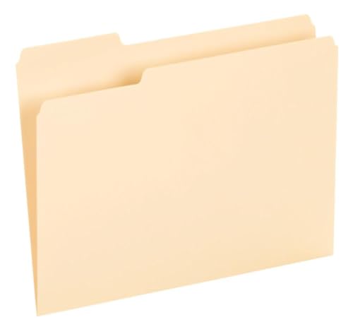 Pendaflex 100 Pack Manila File Folders - Durable Letter Size Folders with 3 Top Tabs