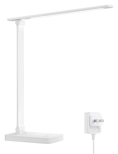 Lepro White LED Desk Lamp 9.5W 800lm, Adjustable Eye-Care Office Light