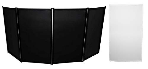 DJ Event Facade 4-Panel Booth with White and Black Scrims - Portable & Expandable