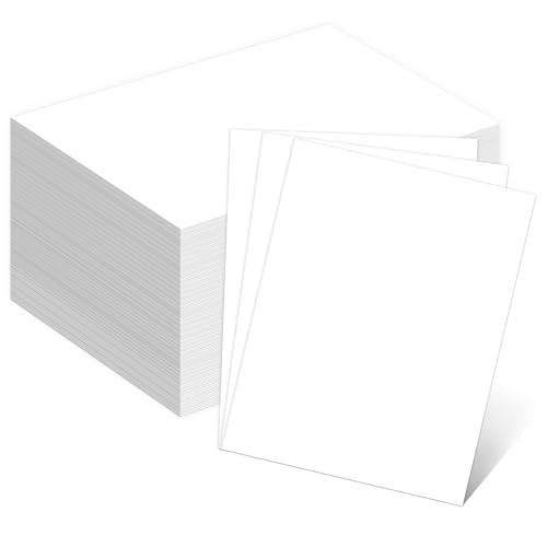 110lb White Cardstock 8.5x11, Goefun 100 Sheets Heavyweight White Card Stock 300 GSM for Invitations, Menus, Poster, DIY Card