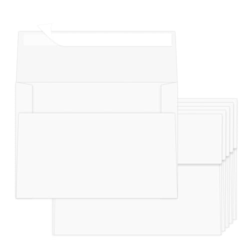 Ouzoustate 100 Pack White A2 Envelopes 4.375x5.75 Inch Invitation Envelopes