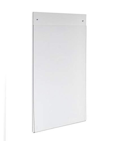 SourceOne Wall-Mount Sign Holders with Holes – 8.5 × 11 Inch Clear Acrylic – Pack of 10 Pre-Drilled