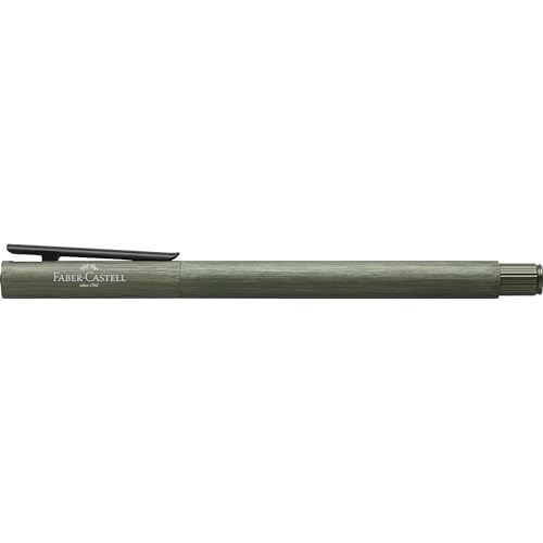 Faber-Castell NEO Slim Fountain Pen, Aluminum Olive Green - Medium