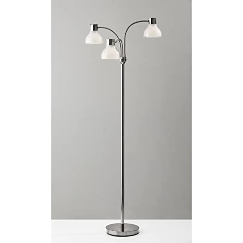 Adesso 3577-22 Vivian Floor Lamp, 60.25 in, 60W Type A Bulb (Not Included), Brushed Steel, 1