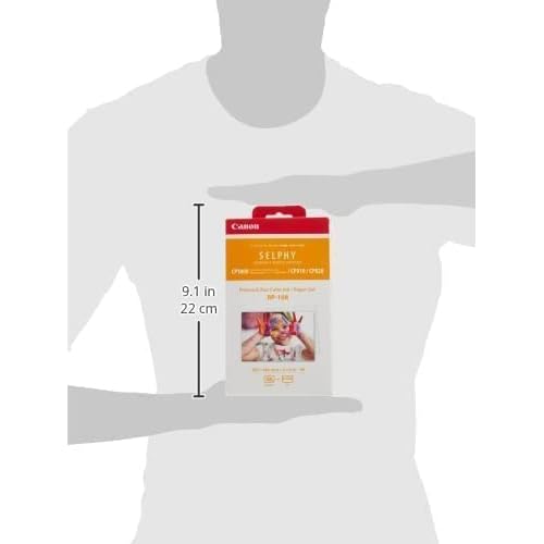 Canon RP-108 Color Ink/Paper Set, Compatible with Selphy CP910/CP820/CP1200/CP1300/CP1500