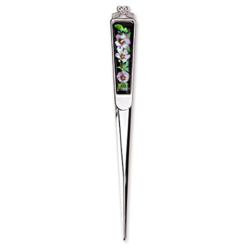 Envelope Opener Cutter Knife ? 168mm Decorative Letter Opener for Envelopes, Boxes, Packages ? Premium Rustproof Iron Letter Opener for Everybody ? Anti-Fingerprint Treatment (Rose of Sharon)