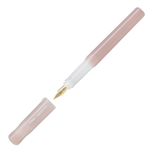 Pilot Kakuno Fountain Pen Madoromi Color Series, Gold (Smiley Face) Fine Nib, Perfect for Beginners and Creative Expression, Pink, PFKA-1MDPF