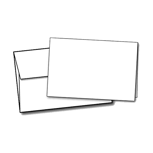 Desktop Publishing Supplies 80lb White Half Fold Greeting Cards & Envelopes - Paper Measures (11" X 8 1/2") and Half Folds to (5 1/2" X 8 1/2") - 100 Cards with Envelopes, Inc.¢â Brand