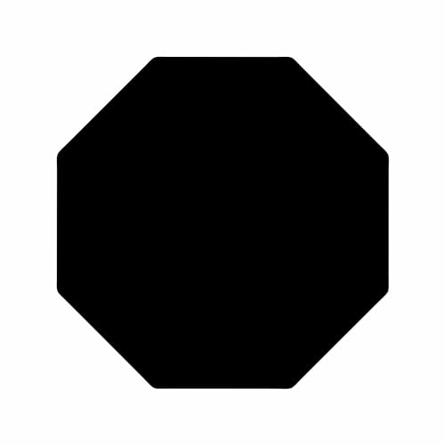Custom Octagon Office Chair Mat for Hardwood Floor and Tile Floor, Personalized Your Image Text Desk Mat for Rolling Chair and Computer Desk, 36 in, FBA-Black