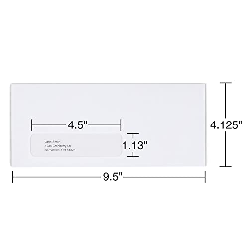 Staples #10 Business Envelopes, Self-Seal Security-Tinted, Simple Secure Closure, 9.5 x 4.125 Inch, 500-Pack, White