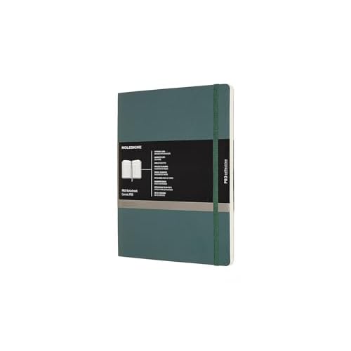 Moleskine PRO Notebook, Soft Cover, XL (7.5" x 9.5") Professional Project Planning, Forest Green, 192 Pages