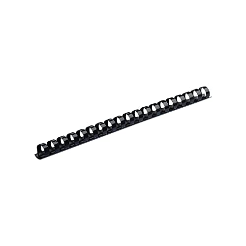 Fellowes 52326 Plastic Binding Combs - Round Back, 1/2 Inches, 90 Sheets, Black, 100 Pack