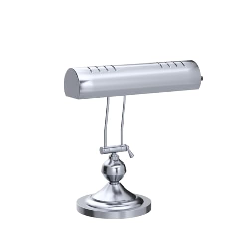 Home Intuition Classic Antique Retro Adjustable Leaning Piano Lamp Banker Desk Light (Satin Nickel)