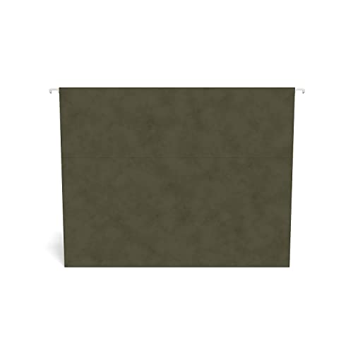 Staples 418376 Hanging File Folders BX Bottom 3-Inch Expansion Letter Gn 25/BX